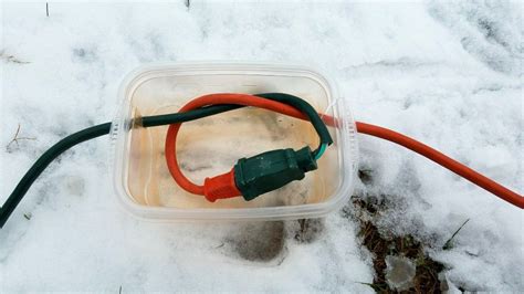 connecting a rubber coated extension cord to a junction box|weatherproof extension cord connection box.